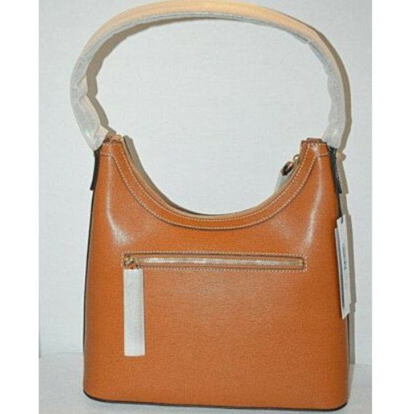 Dooney & Bourke Saffiano Italian Leather Brown Bag - Picture 4 of 12